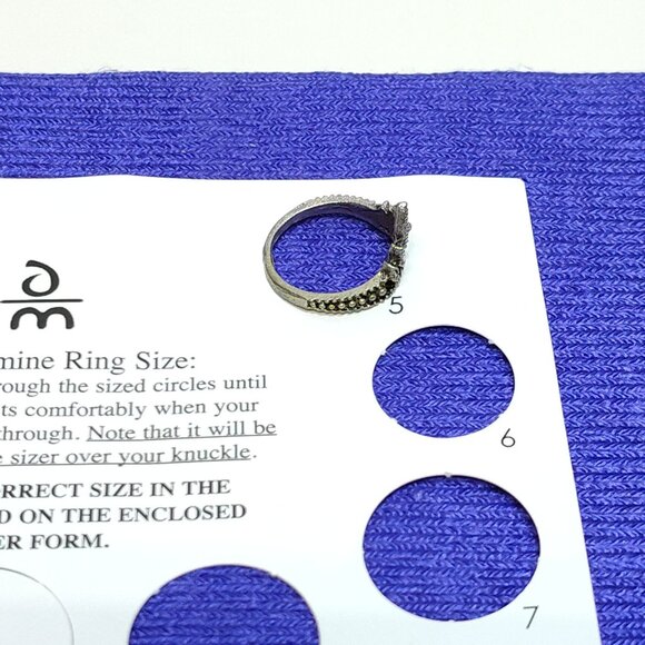 Crown Tiara Ring Size 5 Jewelry Boho Statement Piece Sterling Silver (unstamped) - Picture 6 of 6